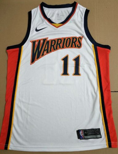 11 Thompson Golden State Warriors Vintage Maillot Blanc